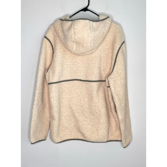 Vapor Apparel Headwind 1/4 Zip Poly Fleece Hoodie Natural Men's Size Large - Picture 10 of 10